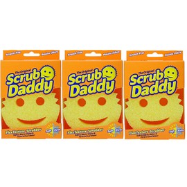 Scrub Daddy Shark Tank Sponge Smiley Face Scratch Free Scrubber 3 Pack