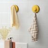 flintronic Pack of 2 Yellow Wall Hooks, Suction Cups, Suction