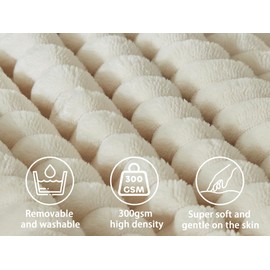 AmyWtb Headboard Wedge Pillow + A Long Neck Roll Pillow Body Pillow，Large Headboard Pillow with Removable Cover (Beige, King：76x8x20 inches)