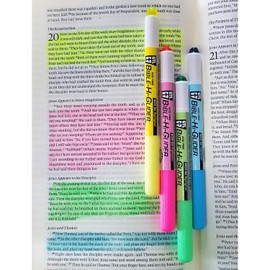 G.T. Luscombe Company, Inc. Accu-Gel Bible-Hi-Glider Bible Study Set | No Bleed Solid Gel Highlighter | No Smearing or Fading | Long Lasting Bright Translucent Colors (Set of 6)