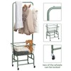 ALIMORDEN Laundry Cart with Clothes Rack, Rolling Laundry Butler with
