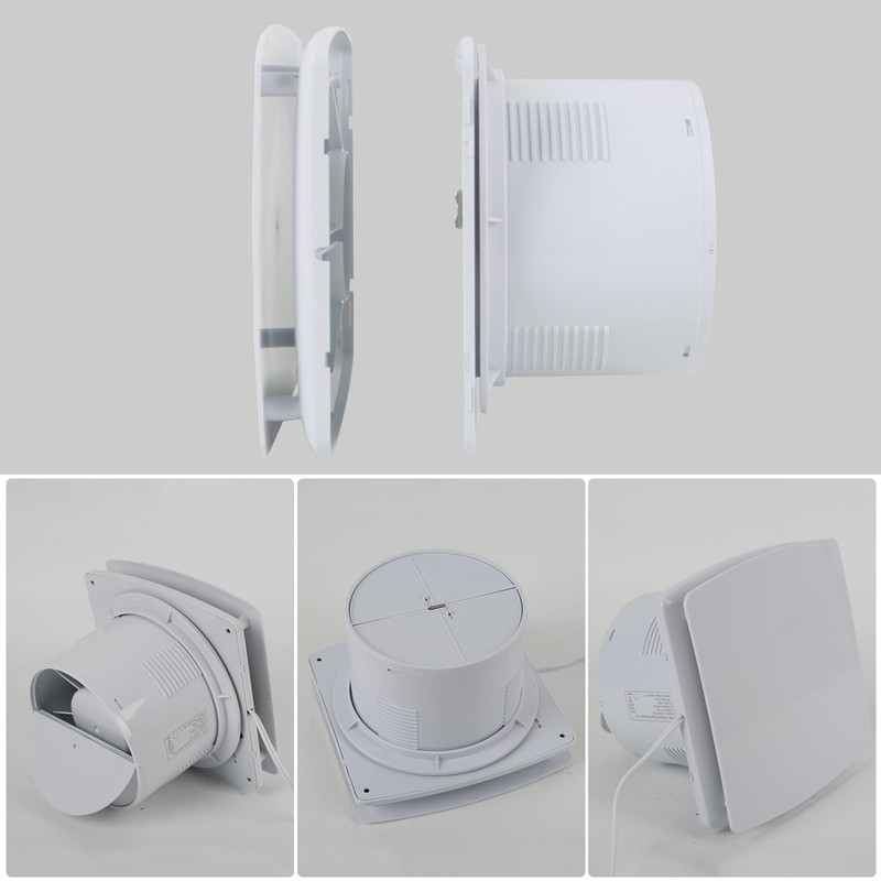 Bathroom Exhaust Fan, 6 inch Silent Ceiling and Wall Mount