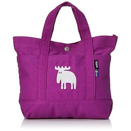 Mozu ZZHC-04 Tote Bag, Canvas, Canvas, Mini, Size S, (Approx. 12.2 x 9.1 inches (31 x 23 cm), Embroidered Pockets, Buttons, Smaller, ZZHC-04 Mini Tote Bag (Approx, Egg Plant Pink Purple
