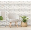 Timeet Beige White Brick Wallpaper Peel and Stick Wallpaper 17.7"×118.11"