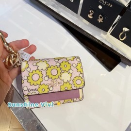 Coach NWT Coach Mini Klare Bag Charm With Blocked Floral Print CBL32 Im/Lilac Multi