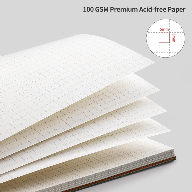 RETTACY Graph Grid Paper Notebook, 96 Pages, A4 Large Size