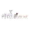 Arctic Animal Figurine Set 18pcs Kid Simulated Arctic Hare Reindeer