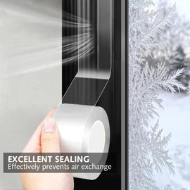 Window Weather Sealing Tape 3 cm x 10 m,Waterproof Window Draft Isolation Sealing Film Weather Seal Tape,Waterproof, Draft Isolation, No Residue,for Winter, Window, Door Draft Stopper