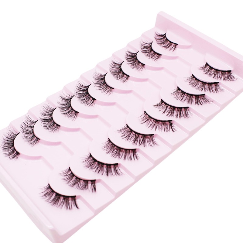 Selawasty Half Lashes Natural Looking Multi-layers Wispy Cat Eye Lashes