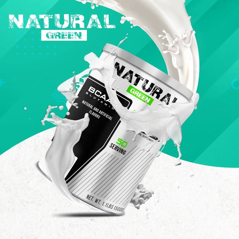 Bcaas Glutamina Aminoácidos Natural Green 500g Sabores