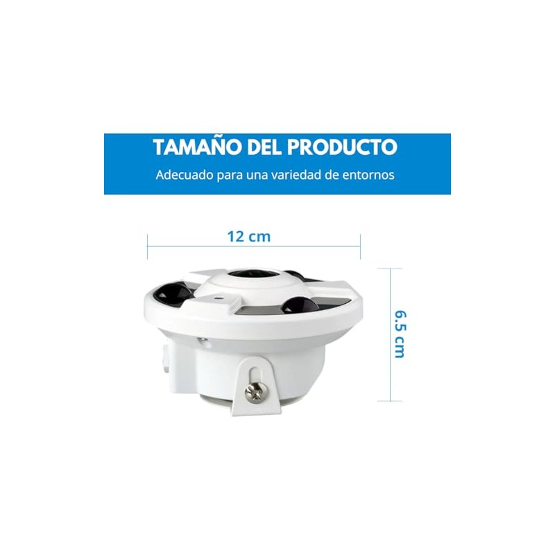 Clicklife Cámara de Seguridad Ojo de Pez Wi-Fi Panorámica 360