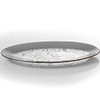 GAC Tempered Glass Oval Platter Serving Tray and Decorative Plate