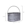 Creative Co-Op Metal Bucket with 4 Compartments and Handle
