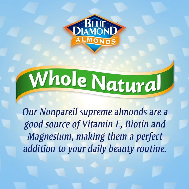 Blue Diamond Almonds Whole Natural Raw Snack Nuts, 100 Calorie