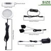 AIBOO 12V LED Under Cabinet Lights Kit 6 Pack Black