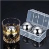 MOPCONY再利用可能なステンレス製アイスキューブ 金属製ウイスキース​​トーン ドリンク用 5.5cm 2個パック