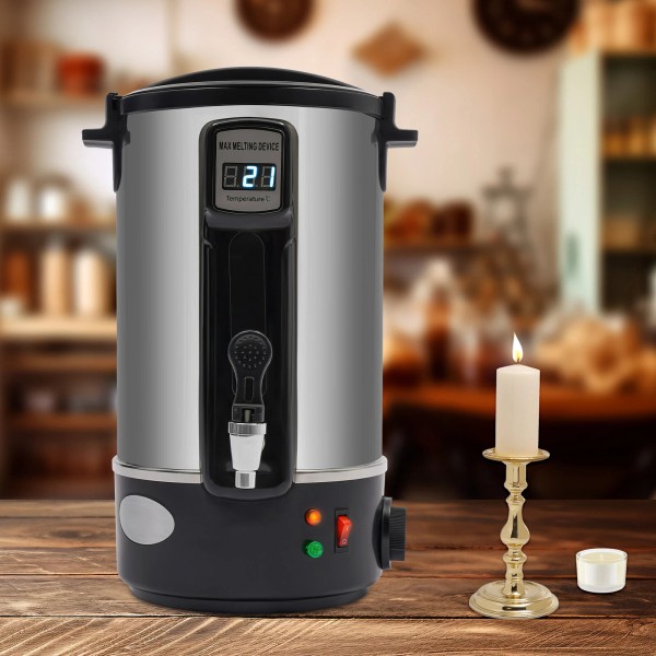 1000W 8L Electric Wax Melter Melting Pot 30-100°C LED Display