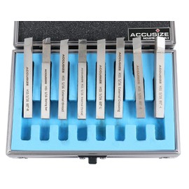 Accusize Industrial Tools 5/16'' 8 Pc H.S.S. Tool Bit Set, Pre-Ground for Turning and Facing Work, 2662-2002