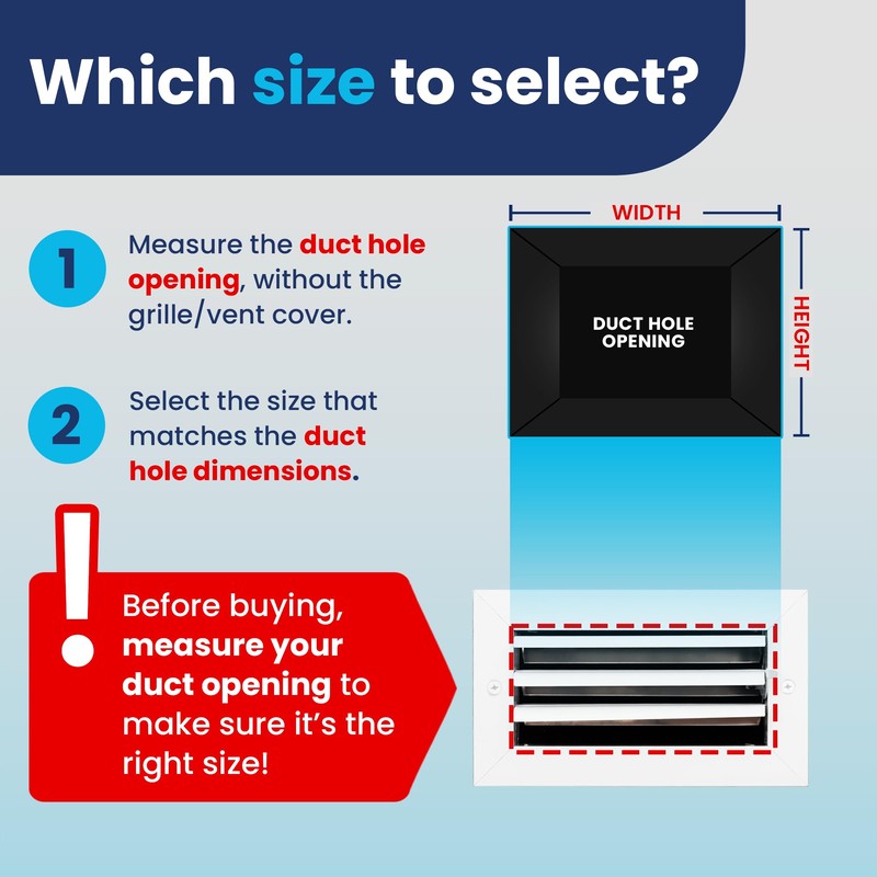 4x8 Inch (Duct Opening) Aluminum 1-Way Air Flow Vent –