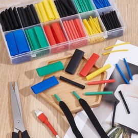 PH PandaHall 280pcs Aglet Repair Kit 1.7 inch Heat Shrink Tubing 3~17mm Wide Shoe Lace Ends Repair Aglet Tips Shoelace Tips Colorful Rope Head Sealing for Shoelaces Clothing Insulation Sealing