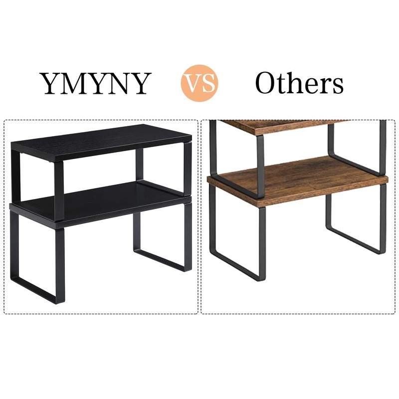 YMYNY Cabinet Shelf Organizer, Countertop Shelves Set of 2, Kitchen