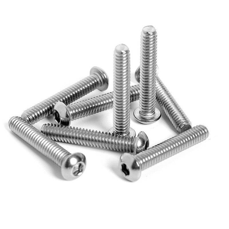 Stainless Steel 1/4-20 Rivet Nuts and Bolts 3/4" Button Head