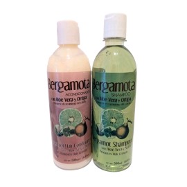 Bergamot Shampoo and Conditioner 500ml, Shampoo y Acondicionador de Bergamota 