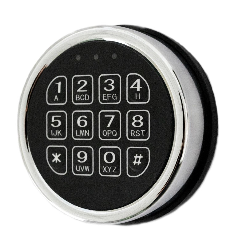 MOUNT Gun Safe Lock Replacement Electronic Chrome Keypad with Swing