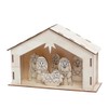 Baker Ross FC248 Wooden Nativity Stable Kits - Pack of