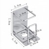 HANZE Toothbrush Holder 304 Stainless Steel Adhesive Wall Mounted 3