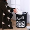 Foldable Fabric Laundry Basket Cotton Laundry Large Bag Collapsible Storage