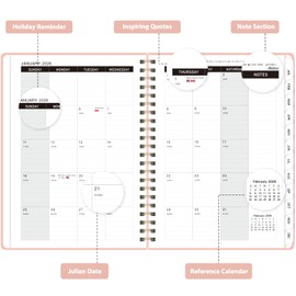 2026 Planner, Weekly and Monthly Calendar Academic Planner, Jan 2026 - Dec 2026, Planning Agenda Book for Desk Accessories and School Supplies - A5 (6.3'' x 8.5'')