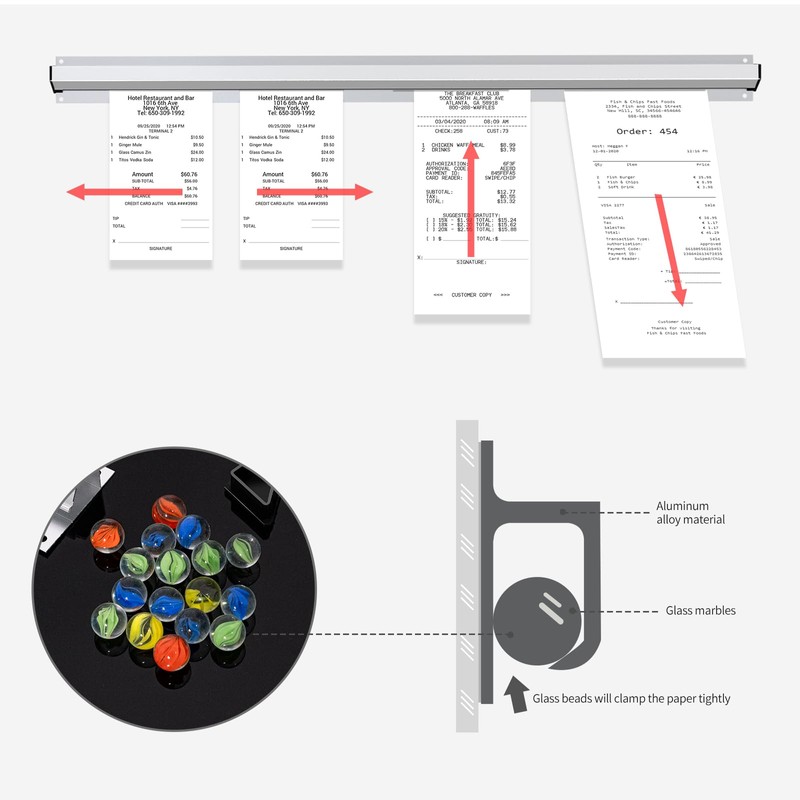 Restaurant Ticket Rack - 28 Inch, 2 Pcs (Check Receipt
