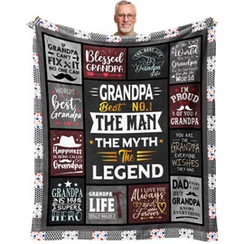 Christmas Grandpa Gifts - Xmas Gift for Grandpa - Grandpa Birthday Gifts - Bset Grandpa Gifts from Granddaughter, Grandson - Grandfather Gift from Grandchildren - Grandpa Gift ideas Blanket 60" X 50"