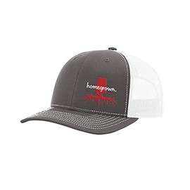 Heritage Pride Men's Homegrown Roots State Pride Embroidered Charcoal with White Mesh Back Trucker Hat-Alabama