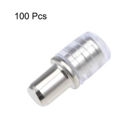 uxcell Shelf Bracket Peg 5x15mm Nickel Plated Holder Support Pins with Rubber Sleeves 100 Pcs