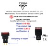 16mm Buzzer 12VDC Rectangle Red with Indicator Light LED 5/8"