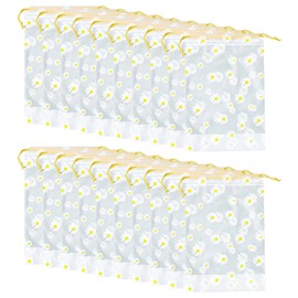 Drawstring Storage Bags, 20 PCS Travel Shoe Bag Daisy Waterproof Plastic Travel Bags for Clothes Cosmetic Shoe Travel Accessories(20 × 30cm)