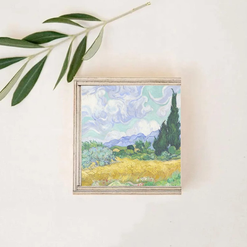 Fabulous Wooden Box - Vincent van Gogh Wheat Field with