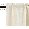 CUCRAF Real Linen Window Curtain, Bistro Curtain, Kitchen Curtains, Set