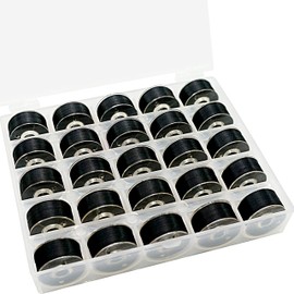 New brothread 25pcs Black 70D/2 (#60) Sewing Thread Sewing Thread Embroidery Sewing Thread A Type SA156 (H11.5mm) For Home Sewing Machine Embroidery