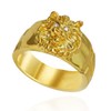 Gold Lion Head Ring for Men, Norse Viking Lion Ring