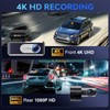 Dash Cam Front and Rear, 4K UHD Dual Dash Camera