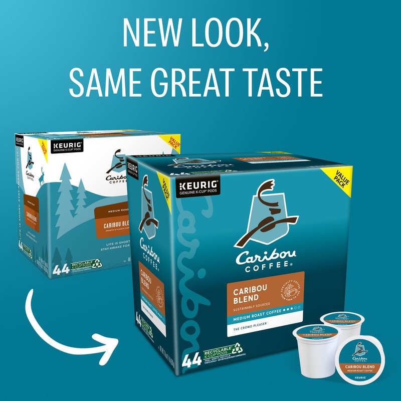 Caribou Coffee Caribou Blend Keurig Single-Serve K-Cup Pod, Medium Roast