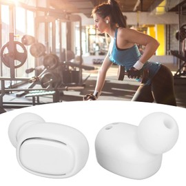 Wireless Earbuds, 5.0 Headphones Touch Control with Wireless Charging Case, 120H Standby, Stereo Earphones in-Ear Built in Mic Headset for Sport White