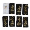 8Pcs Bride Bridesmaid Sash Gold Letters Hypoallergenic Material Wedding Bride