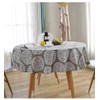 meioro Tablecloth Round Retro Tablecloths Grey Medallion Table Cloth Cotton