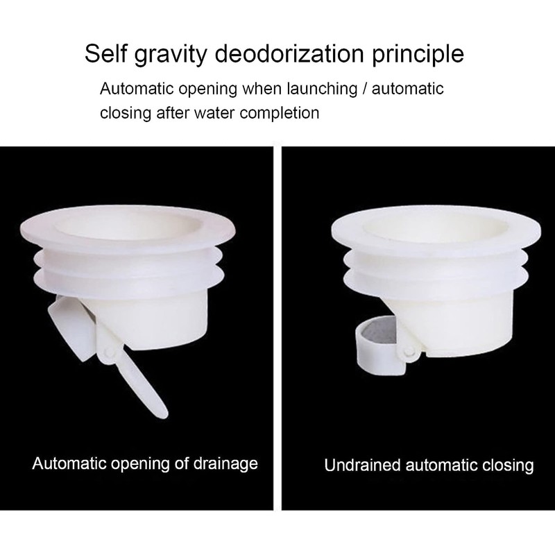 Odor Proof Shower Floor Drain Backflow Preventer Drain Stopper One