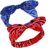 Hicarer 2 Pieces Bandana Headband for Women, Knot Retro Print