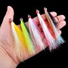 Fishing Bucktail Teasers Hook - 10pcs Bucktail Jigs Saltwater Clouser